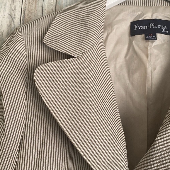 NWT Evan Picone Women's 2pc Pant Suit Set Sz 14 Loden Ivor Office Corpcore NWT - Picture 5 of 10